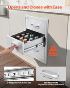 vevor outdoor kitchen drawers 18.1"w x 23.2"h x, package contents