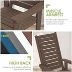 greenvines outdoor rocking chairs set of 2, hdpe on a desk or shelf
