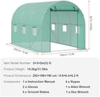 vevor walk-in tunnel greenhouse, 9.6x6.4x6.2 ft hoop house on a desk or shelf