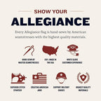 allegiance american flags for outside set 3x5 ft, side view