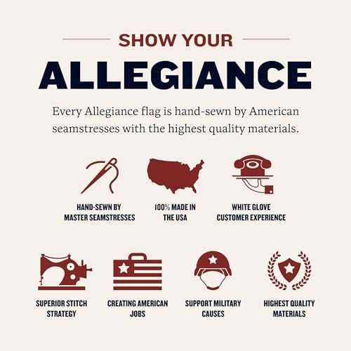 allegiance american flags for outside set 3x5 ft, side view