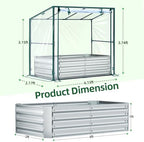 ohuhu 4x2x1 ft raised garden bed outdoor with, front angle view