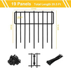 animal barrier fence, 19 pcs 12in(h) x 20.5ft(l), package contents