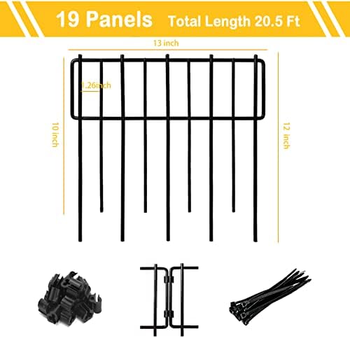 animal barrier fence, 19 pcs 12in(h) x 20.5ft(l), package contents