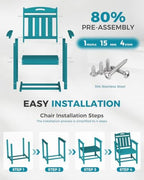 ciokea hdpe outdoor patio dining chairs set of, package contents