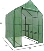 2-tier 8-shelf mini walk-in greenhouse portable plant herb, view 10