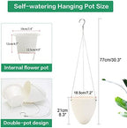 sungmor 3 pack plastic self watering hanging planters, package contents