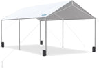 quictent 10x20 ft heavy duty car canopy galvanized, main product view