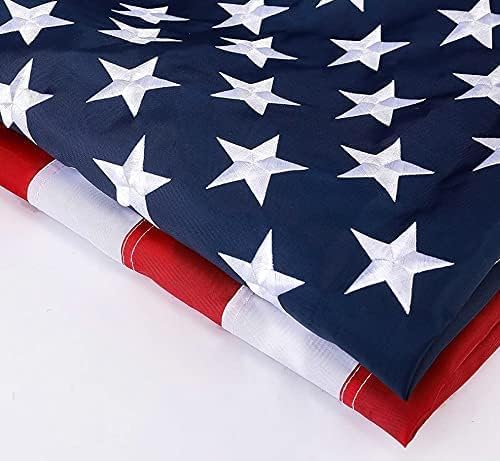 american flag 5x8 ft: long lasting and heavy showing dimensions