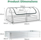 giantexuk raised garden bed with greenhouse, 2 in on a desk or shelf