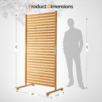 vingli 74" x 36" wooden privacy fence for showing dimensions
