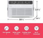 frigidaire 8,000 btu smart inverter window air conditioner, side view