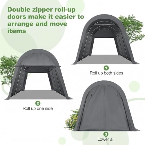 cobizi carport canopy 10x20 heavy duty portable garage on a desk or shelf