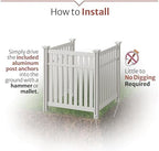 enclo hartford privacy screen, white vinyl diy no, side view