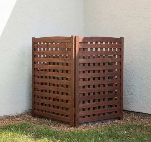 knocbel privacy screen solid wood decorative fences air on a desk or shelf