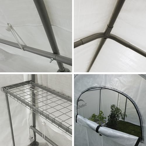 shelterlogic 6' x 8' x 6.5' growit greenhouse, close-up detail