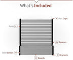 enclo 4fth florence privacy screen w/planter box, freestanding showing dimensions