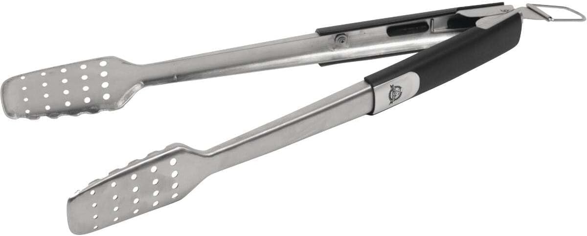Pit Boss Grills Soft Touch BBQ Tongs, Silver/Black, (67387)
