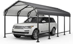 aoxun 12x20 ft metal carport heavy duty carport on a desk or shelf