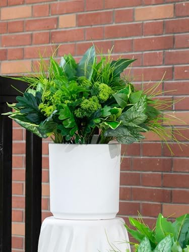 artificial plants outdoor, faux flower greenery stems for on a desk or shelf