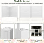 giantex no-dig air conditioner fence, 2 panels, 48''w showing dimensions