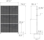 kozyard metal privacy screen 74" h x 47.2" shown in use