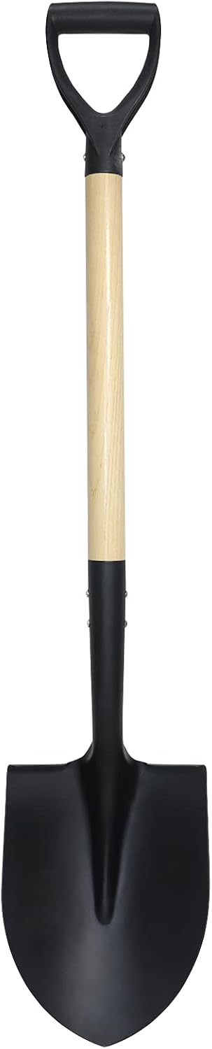 shovel for digging,round shovel, garden tool with d-handle, main product view