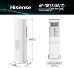 hisense api0825uw1d smart inverter twin hose 8,000 btu, close-up detail