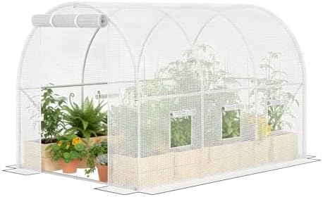 superlele 10x7x7ft greenhouse for outdoor, tunnel greenhouse with, front angle view