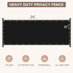 privacy fence screen 170gsm 4x25 ft heavy duty shown in use