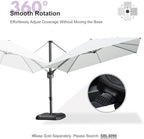 purple leaf patio umbrella outdoor 10' x 10', front angle view