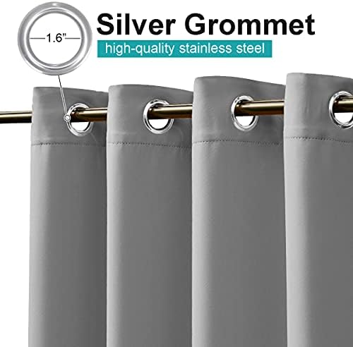 nicetown 2 panels outdoor curtains for patio waterproof, side view