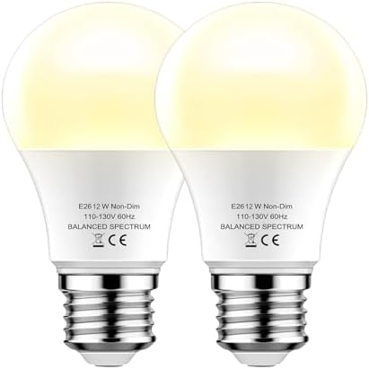 Grow Lights Bulbs for Indoor Plants Full Spectrum，LED Grow Light Bulb A19，Plant Light Bulbs E26 Base，12W Grow Bulb 100W Equivalent, for Indoor Plants，Flowers, Garden (DA-A19, A19-2PACK)
