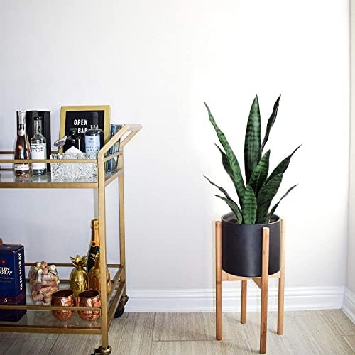 beebel artificial snake plant 22 inch fake sansevieria, close-up detail