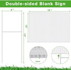 tuanse 20 pack white yard signs with stakes shown in use