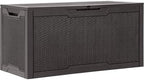 yitahome 100 gallon resin deck box on a desk or shelf