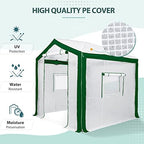 eagle peak 8x8 portable walk-in greenhouse, pop-up indoor, front angle view