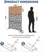 outdoor privacy screen, 48" w x 75" h shown in use