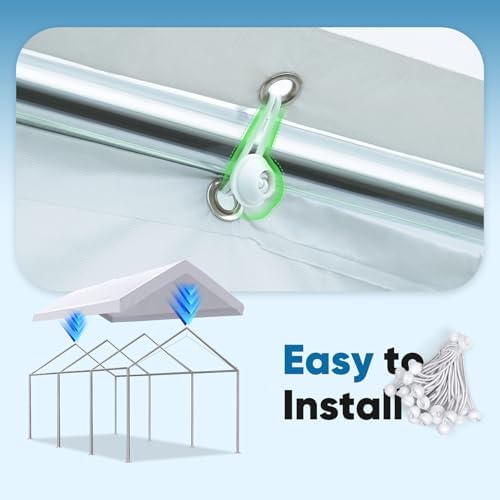 advance outdoor 12x20 ft carport replacement top cover, package contents