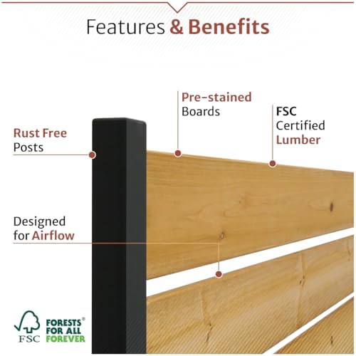 enclo concord privacy screen, cedar wood diy no, close-up detail