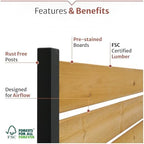 enclo concord privacy screen, cedar wood diy no, close-up detail