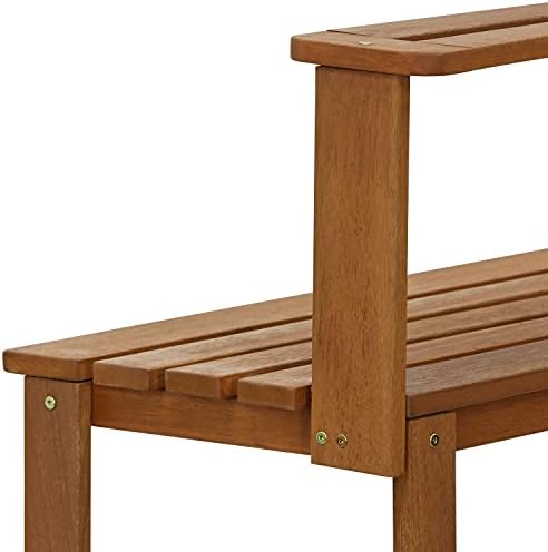 furinno tioman outdoor potting bench with storage shelf on a desk or shelf