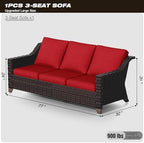 joyside patio sofa - 3 seater rattan sofa shown in use
