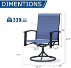 patio swivel chairs set of 2, outdoor swivel shown in use