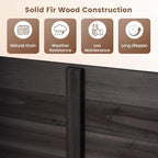 giantex 6 panels wooden privacy fence with stakes, front angle view