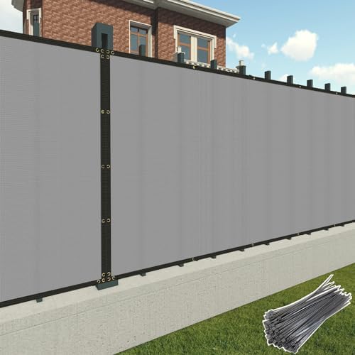patio paradise 4' x 30' gray privacy fence, main product view