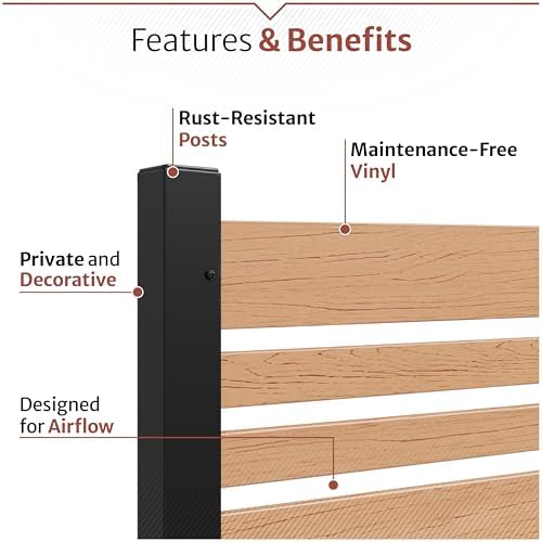 enclo 4fth florence privacy screen w/planter box, freestanding, close-up detail