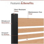 enclo 4fth florence privacy screen w/planter box, freestanding, close-up detail