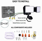 emaner motion sensor flood light dusk to dawn on a desk or shelf