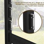 mupater 60” h×78” w outdoor privacy screen, wood, side view